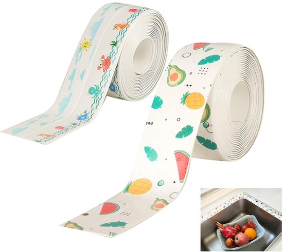 2er-pack Wasserdichte Duschdichtungsleiste – Wasserdichtes Dichtungsband – Dichtungsleiste Für Küchen- Und Duschverbindungen – 320 X 3,8 Cm – Weiß
