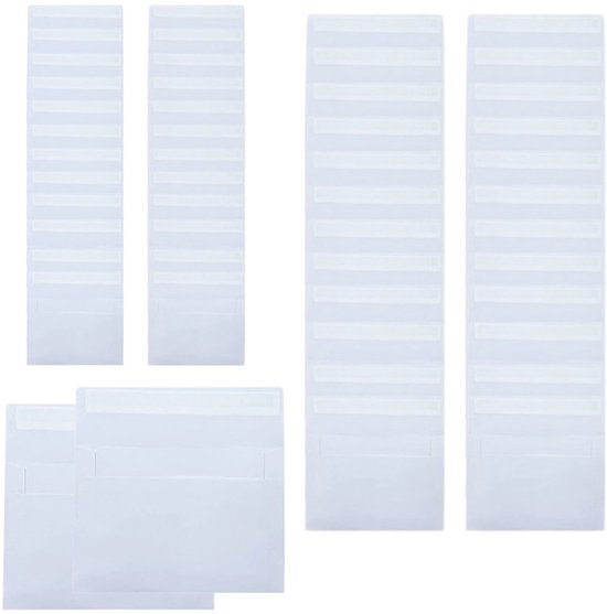 50 Selbstklebende Papierumschläge – Mini-aufbewahrungsbeutel Für Münzen, Samen, Karten – 16,2 X 11,4 Cm