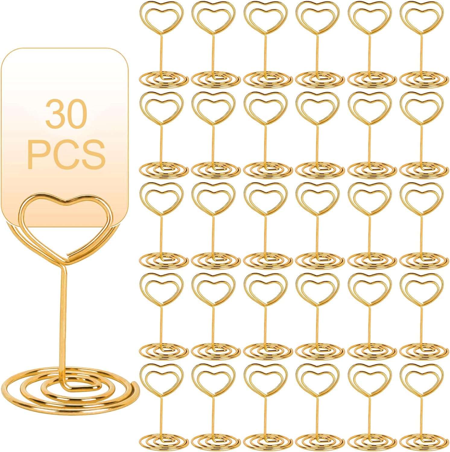 30 Fotomappen Aus Metall – Tischkartenmappen Für Geburtstage (gold)