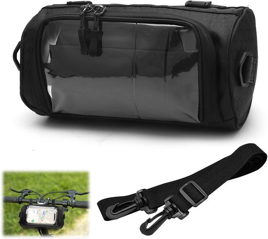 Wasserdichte Lenkertasche Mit Touchscreen Und Abnehmbarem Schultergurt, 25 X 12 Cm, Geeignet Für E-bikes Und Alle Arten Von Fahrrädern.