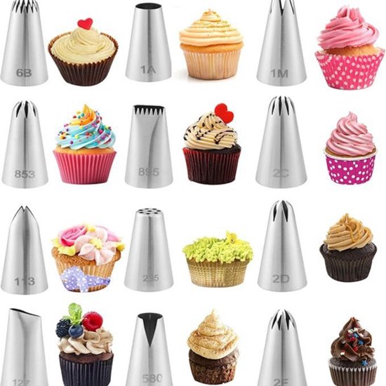 12-teiliges Spritztüllen-set – Zubehör Zum Dekorieren Von Kuchen Und Cupcakes Sowie Diy-kunst