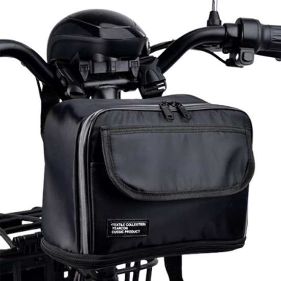 Fahrradtasche, Lenkertasche Vorne, Lenkertasche, Wasserdicht, Reflektierende Streifen, Abnehmbarer Schultergurt, Geeignet Für Fahrräder.