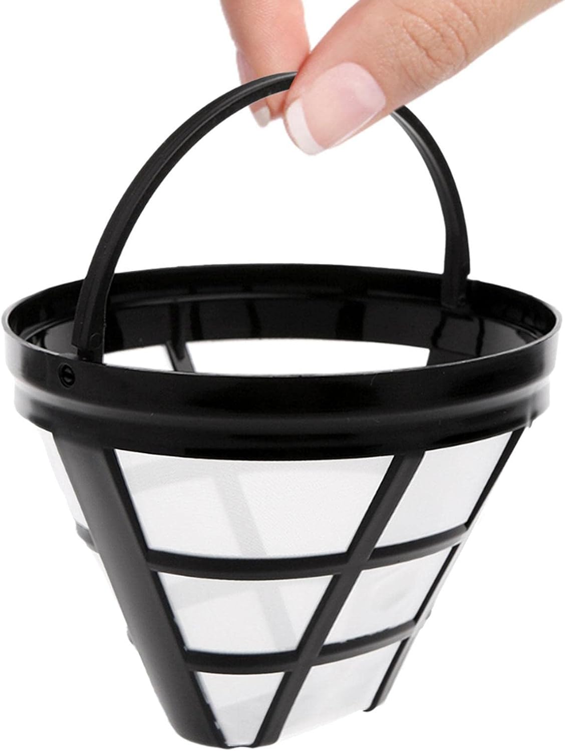 Wiederverwendbarer Kaffeefilter – 1 Stück, Permanenter Kaffeefilter – Kegelförmiger Kaffeefilter – Spülmaschinenfest – Permanenter Filter – Camping – 1 Stück