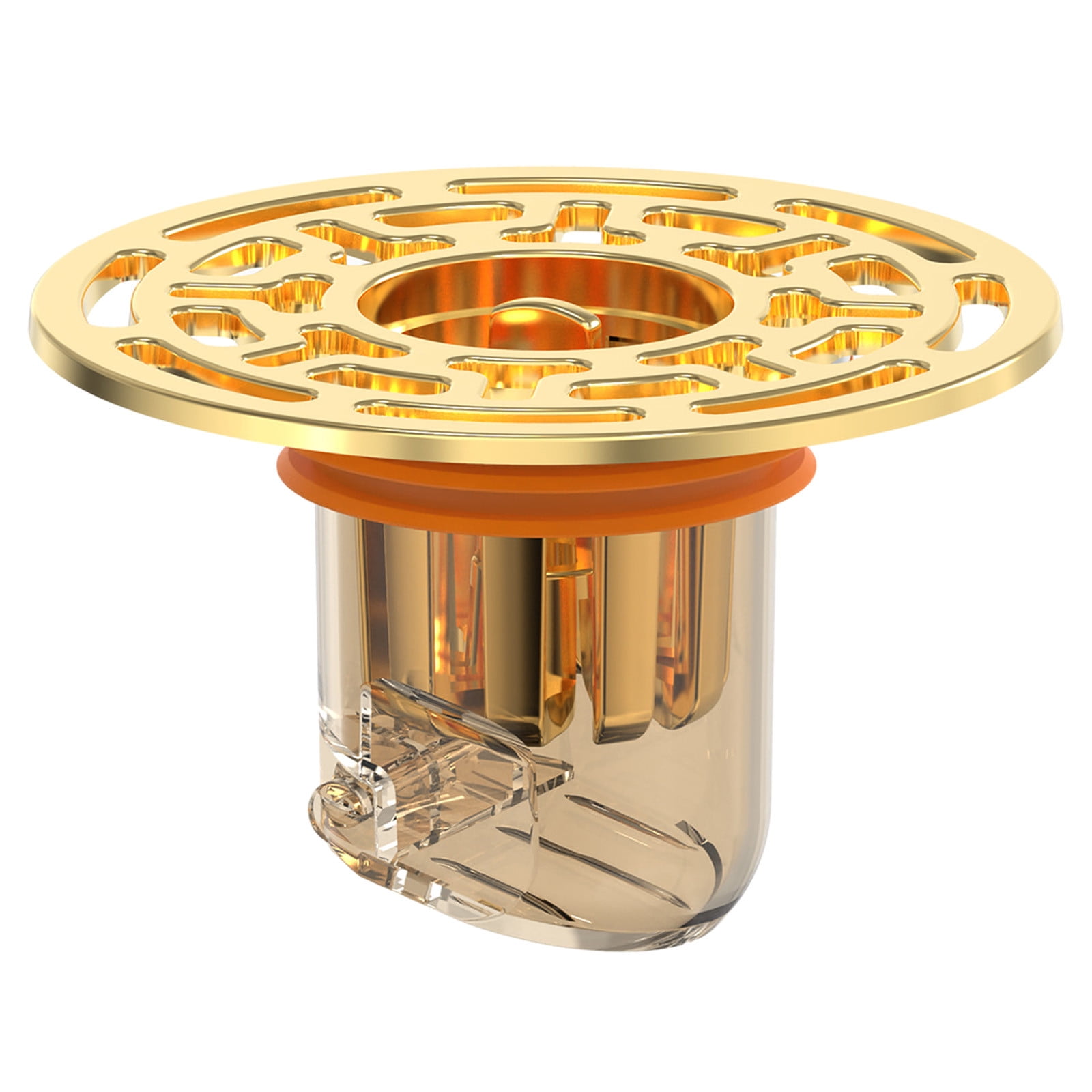 Rückflussverhinderer-ablaufdeckel – 7,2 Cm Geruchsneutralisierender Deckel, Für Badezimmer-/küchenbodenabläufe, Verhindert Abwassergaslecks (werkzeuglose Montage, Gold)