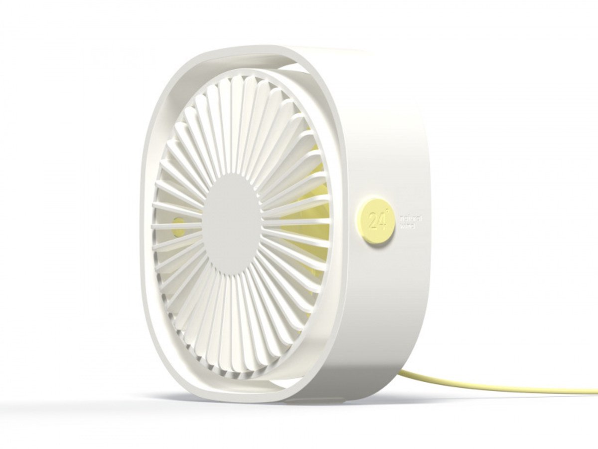 Usb-ventilator – Tragbarer Mini-ventilator – 3 Geschwindigkeitsstufen – Leiser Betrieb (20–30 Db) – 360° Verstellbar – Usb-anschluss – Weiß – Für Büro/zuhause/reisen