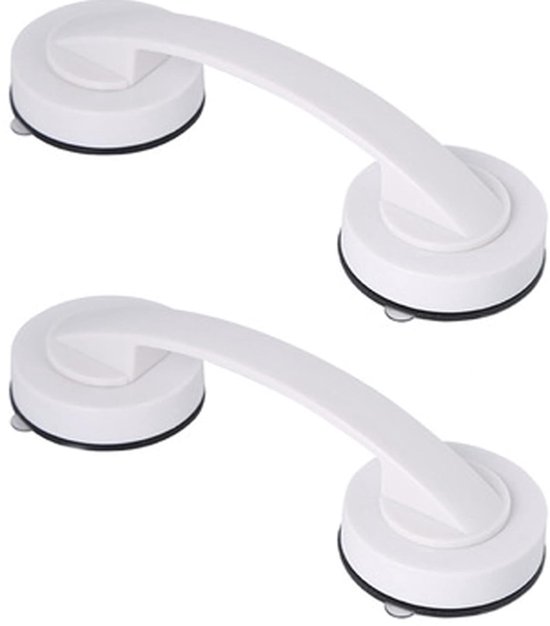 Duschvorhang, Türgriff Mit Saugnapf, Sicherheitsgriff Fürs Badezimmer, Haltegriff, Glastürgriff, 19,4 X 6,5 X 5 Cm, Weiß, Für Dusche