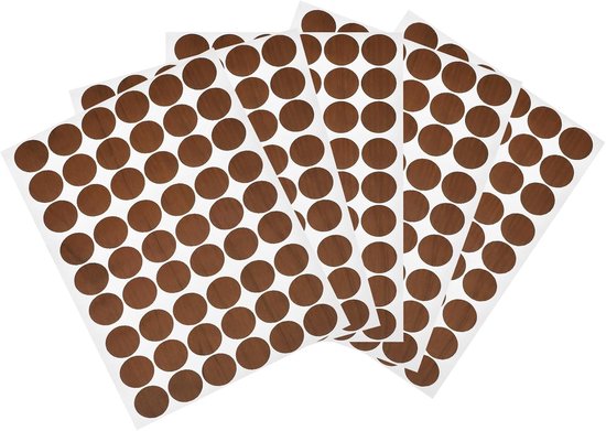 10 Bögen / 540 Schraubenlochabdeckungen, Durchmesser 21 Mm, Pvc, Selbstklebend, Staubdicht, Geeignet Für Holzmöbel, Schränke Und Regale
