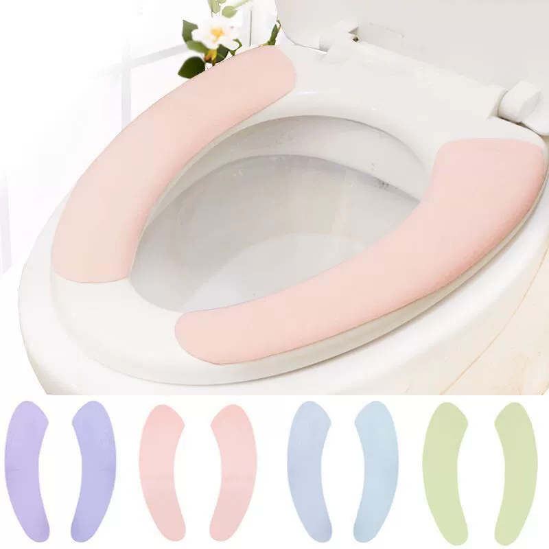 Wc-sitzbezüge (paar) – Selbstklebend – Für Den Heimgebrauch Im Herbst Und Winter – Wasserfeste Wc-aufkleber – Im Badezimmer Abwaschbar