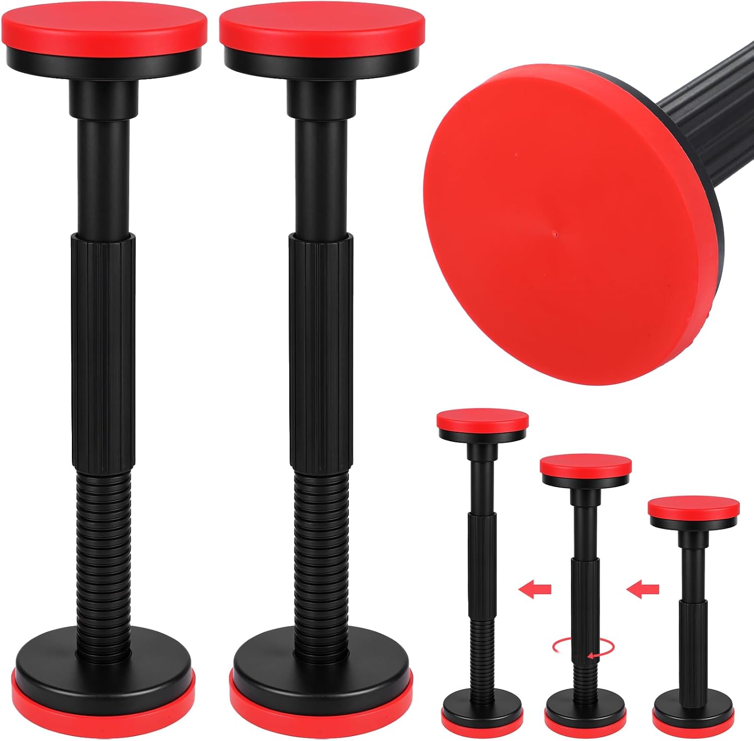 2-teiliges Set Verstellbarer Schrankmontagestangen (18-44 Cm) Mit Antirutschpads