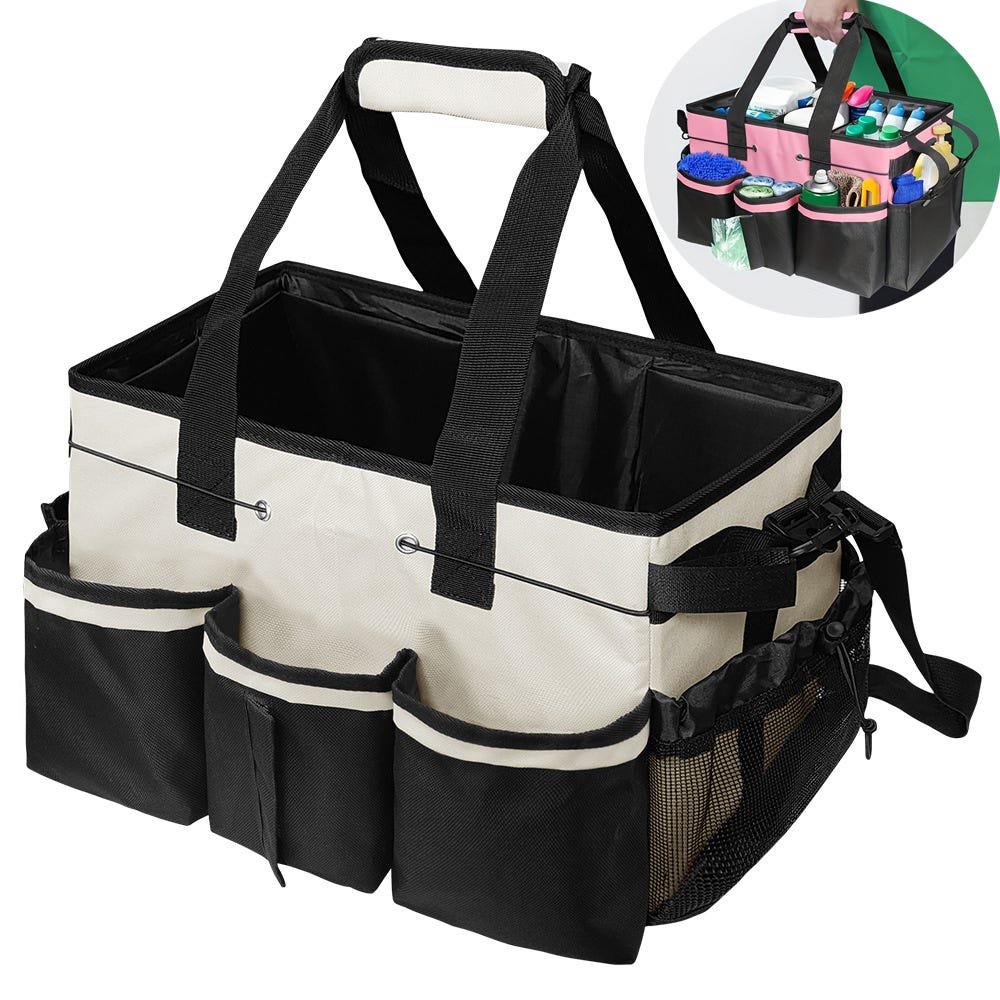 Große Reinigungstasche, Tragbare Aufbewahrungstasche Für Reinigungsmaterialien, Organizer-tasche Für Reinigungsmaterialien Mit Schultergurt Und Verstellbarem Hüftgurt