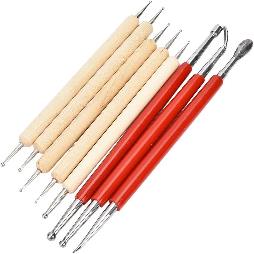 Achtteiliges Lederwerkzeugset Mit Prägestift Aus Edelstahl – Diy-bastelarbeiten – Tonschnitzstift