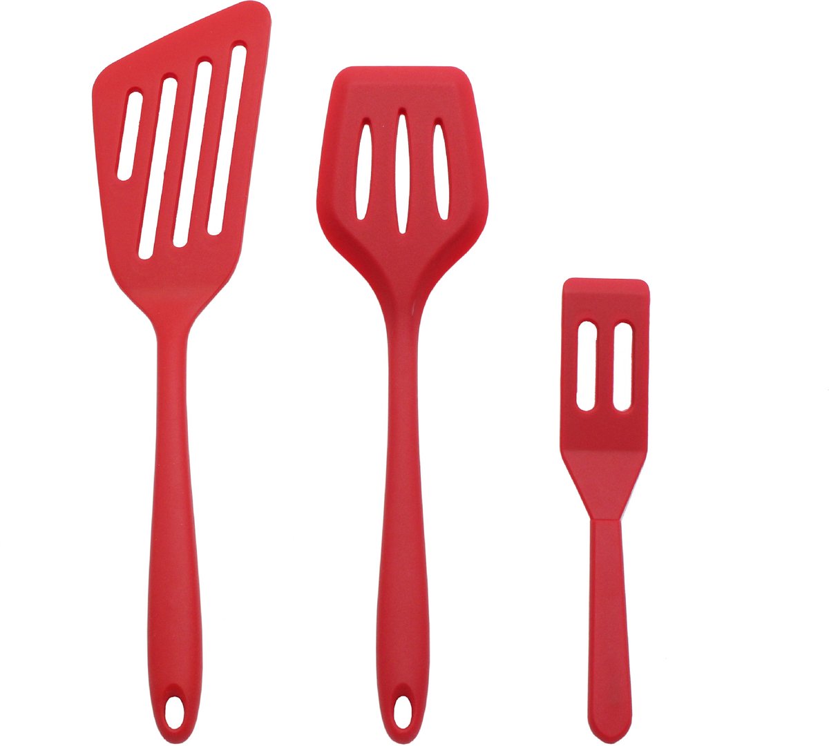 3-teiliges Set – Silikonspatel – Silikon-kochspatel – Hitzebeständiger Antihaft-spatel – Küchenhelfer – Zum Backen Und Rühren – Rot