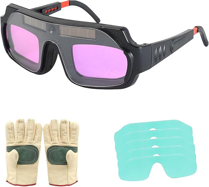 Schweißerbrille, Selbstverdunkelnde Schutzbrille, Solar True Color Schweißerbrille, Schweißermaske