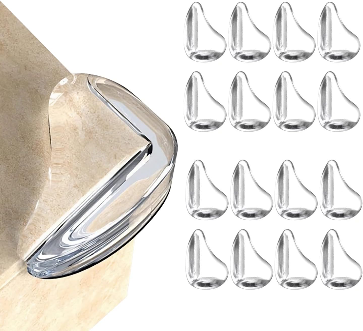 16er-packung Eckenschoner Für Babys, Transparente Eckenschoner, Möbeleckenschoner Und Kantenschutzleisten