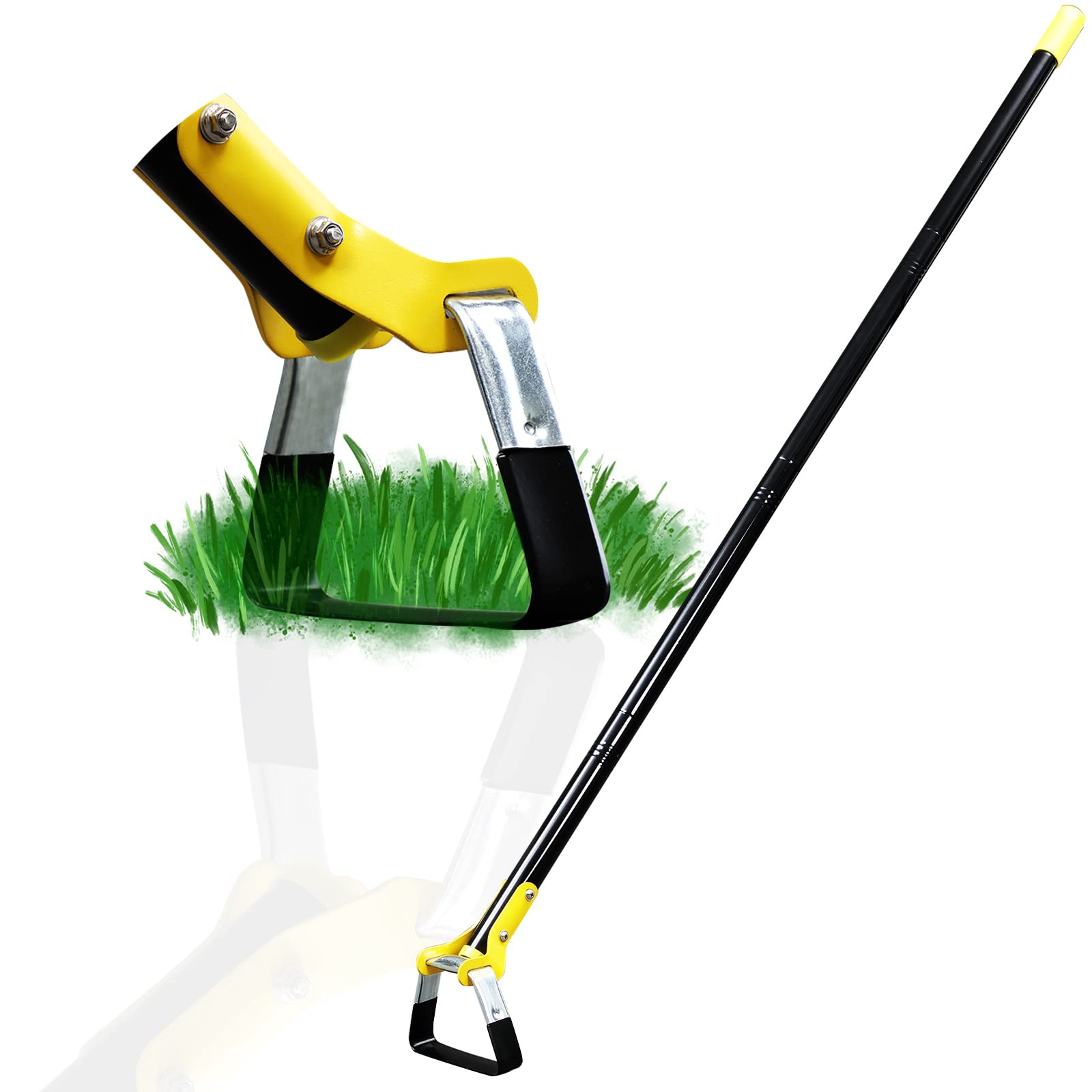Gartenhacke – Hacke Zum Unkrautjäten Mit Langem, Robustem Griff Und Verstellbarer Unkrautbügelhalterung (76–155 Cm), Schwarz