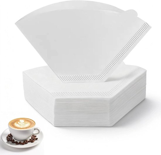 200 Stück Papierkaffeefilter, V-förmig, Kaffeefilter, Größe 1, Kaffeefilter, Kegel, Zubehör Für Kaffeemaschinen, Filterbecher (1-2 Tassen)