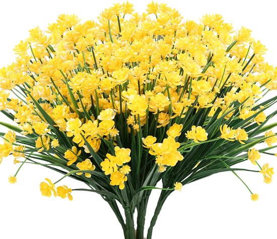 Künstliche Blumen Für Draußen – 10er-bund – Narzissen – Uv-beständig – Farbechte Kunstblumen – Künstliche Wildblumen – Künstliche Kunststoffpflanzen