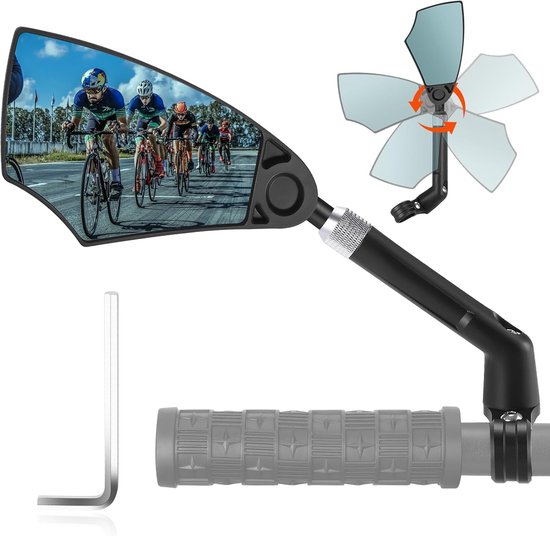 Fahrradspiegel E-bike Rückspiegel Klappbarer Lenker 20-23 Mm Einziehbarer 360° Verstellbarer Blendschutz Mtb 1 Stück