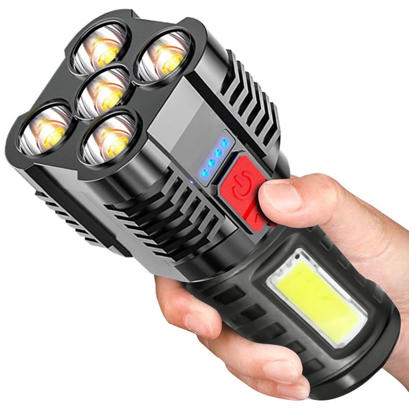 Led-taschenlampe, Wiederaufladbar, Wasserdicht, Superhell, Wiederaufladbare Camping-taschenlampe, Tischlampe, Außenbeleuchtung, Wasserdichte Led-taschenlampe.