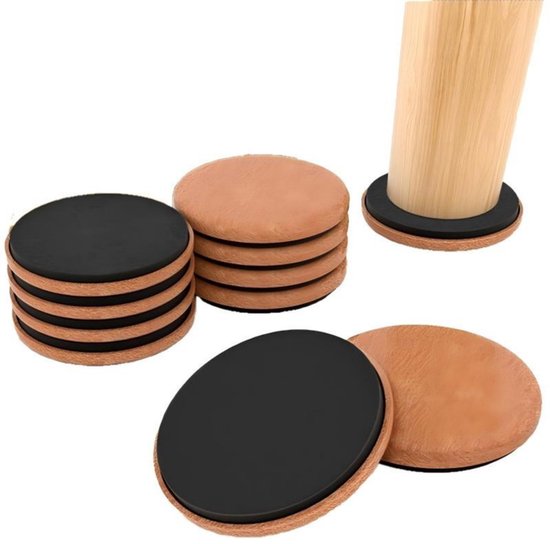 16 Möbelgleiter – M – 120 X 18 Mm – Flache Gleiter Mit Filzunterseite – Kratzfest Und Schalldämpfend – Rund – Schützt Holzböden