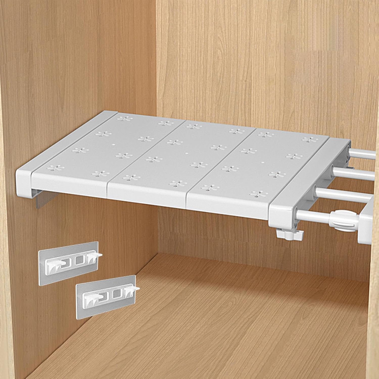 Ausziehbare Kleiderstange, Verstellbares Metall-aufbewahrungsregal, Diy-raumteiler Für Schrank/kleiderschrank/küche/badezimmer (größe: 38-60 Cm)