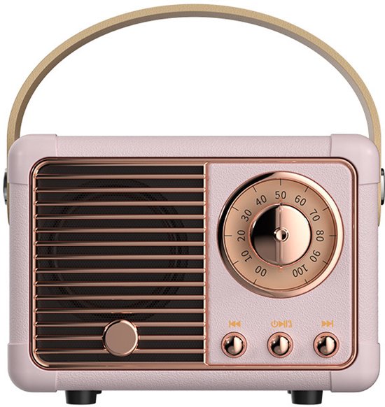 Mini-bluetooth-lautsprecher Mit Ukw-radio, Wiederaufladbares Retro-radio, Bluetooth 5.0/hervorragende Klangqualität