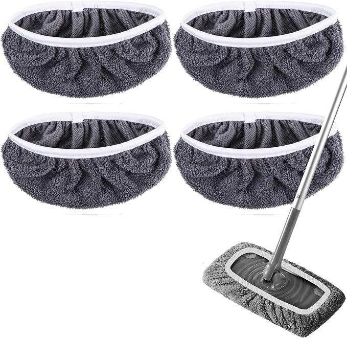 4er-pack Wiederverwendbare Mikrofaser-trockenwischpads, Kompatibel Mit Swiffer