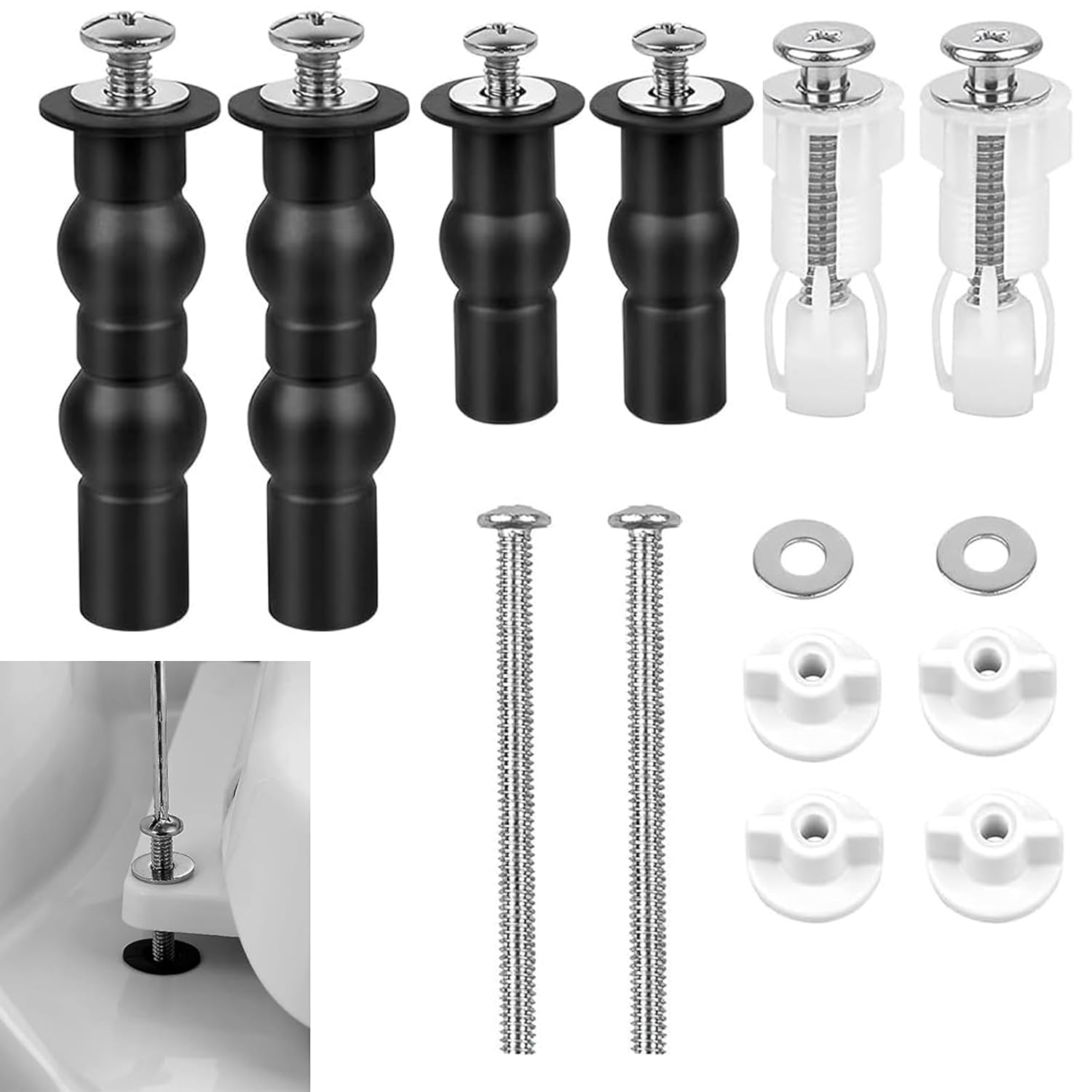 Befestigungsschrauben Für Toilettensitze, 4-teiliges Spreizschrauben-set, Zur Befestigung Von Toilettensitzen.
