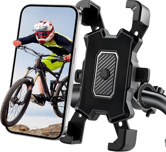 Fahrrad-handyhalterung, Stoßdämpfend Mit Sicherheitsverriegelung, Universelle, Um 360 Grad Drehbare Motorrad-handyhalterung Für Smartphones Von 4,5 Bis 6,8 Zoll