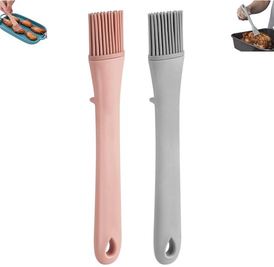 Silikon-fettpinsel (grau + Rosa) Zum Einfetten Von Eiern Und Gebäck, Backen, Grillen Und Kochen (einzelpackung)