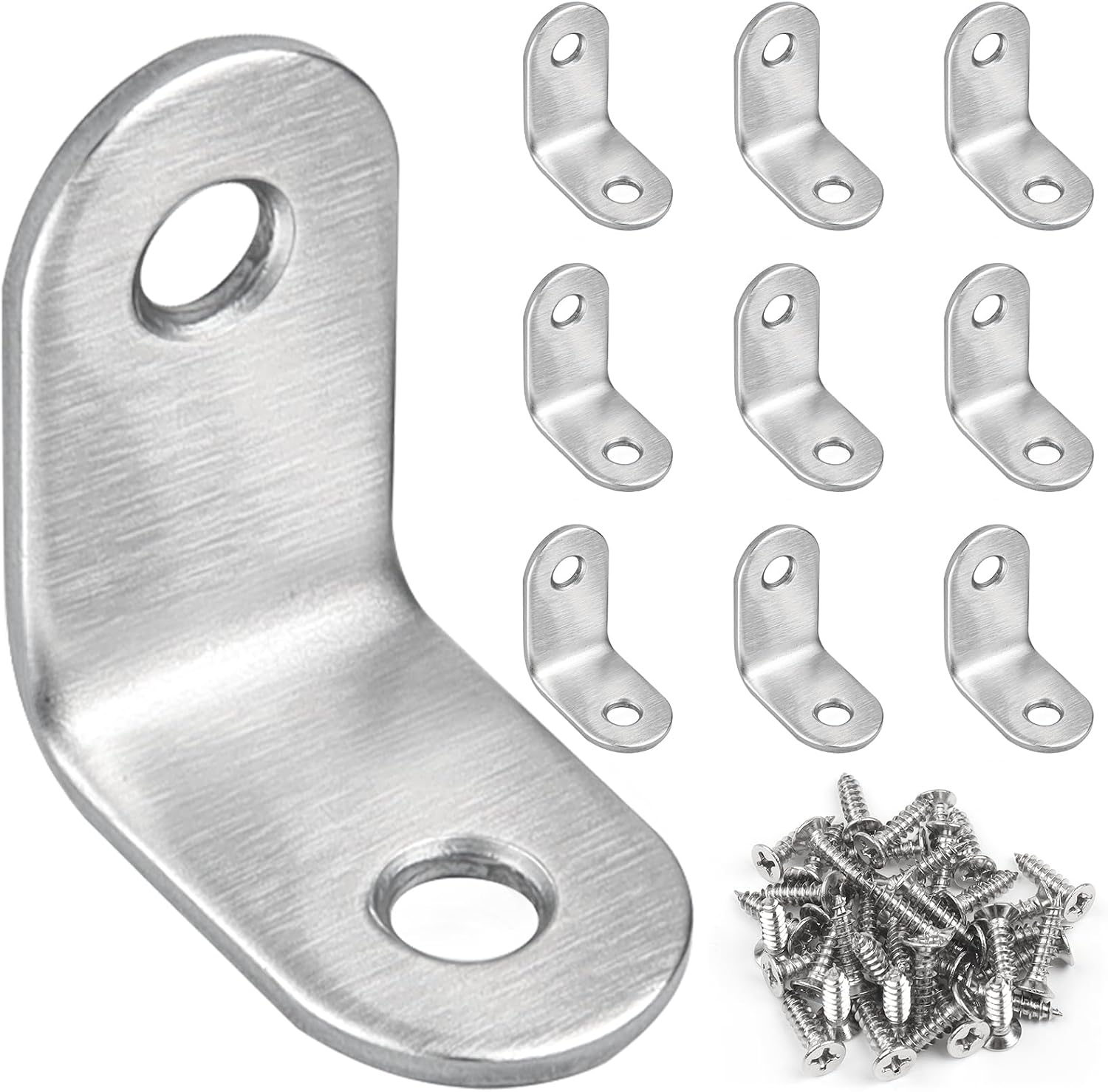 10 Winkelverbinder, 30 X 30 Mm Edelstahl-winkelverbinder, 90-grad-l-förmige Möbelwinkel
