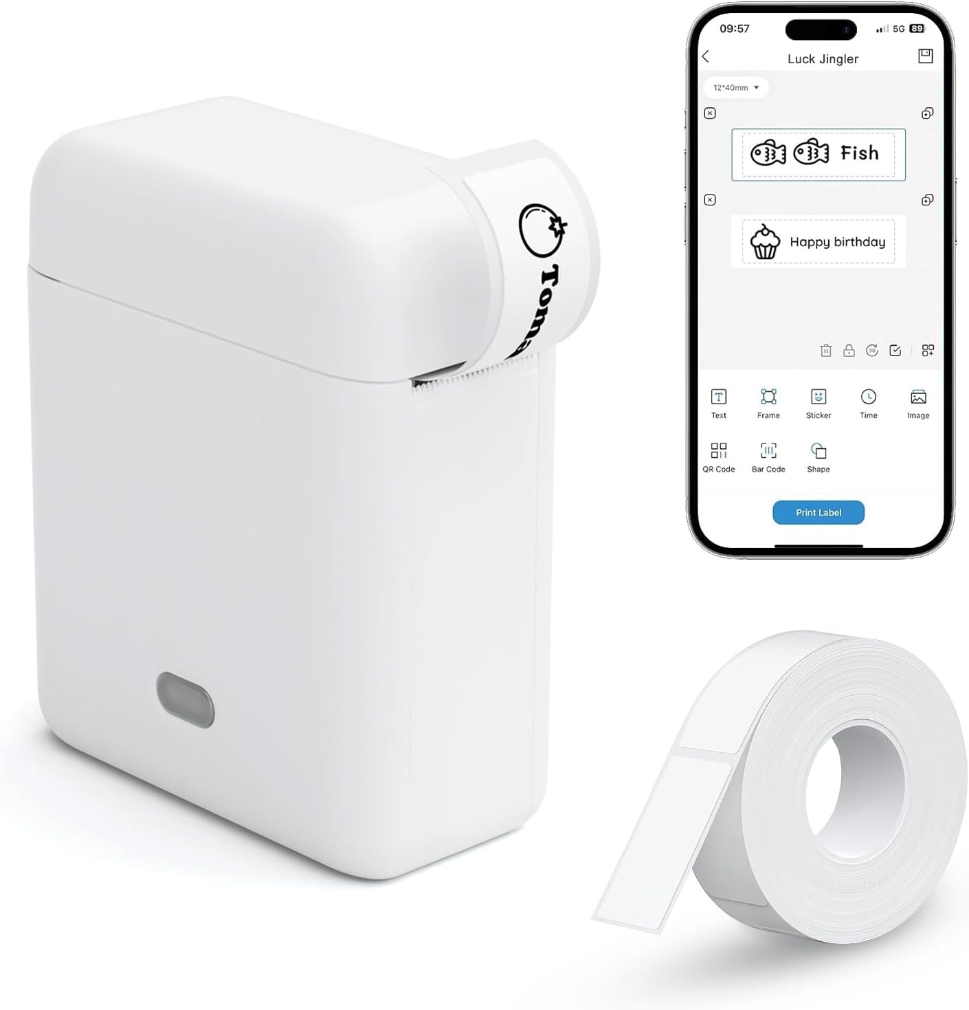 Etikettendrucker, Bluetooth-etikettendrucker, Thermodrucker, Selbstklebeetikettendrucker, Tintenfrei, Für Ordnung Zu Hause, In Der Schule Und Im Büro