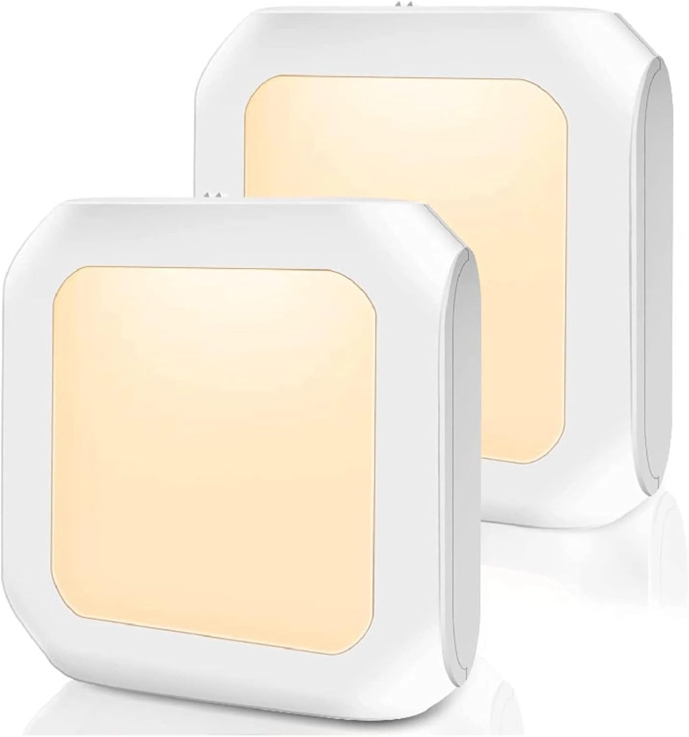 Zwei Led-nachtlichter Zum Einstecken, Mit Sensor, Einstellbarem Warmen Licht, Geeignet Für Kinderzimmer, Schlafzimmer, Küchen Und Flure.
