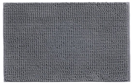 Schnelltrocknende, Saugfähige Und Rutschfeste Chenille-badematte, 40 X 60 Cm, Grau