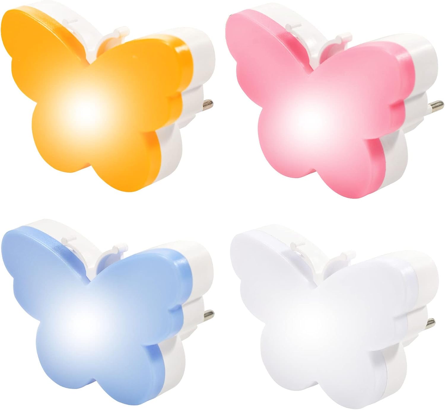 Led-nachtlichter Für Kinder, 4er-set, Mit Automatischem Lichtsensor, Plug & Play