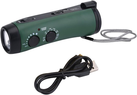 Notfallradio, Multifunktionales Solar-handkurbel-am/fm-empfänger Mit Led-taschenlampe Und Handy-ladegerät