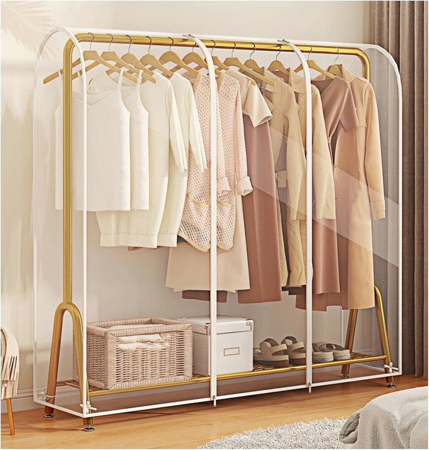 Transparente Kleiderbügelhülle Mit Zwei Leichtgängigen Reißverschlüssen, Staub- Und Wasserdichter Schutz Für Kleidung (12050150 Cm)