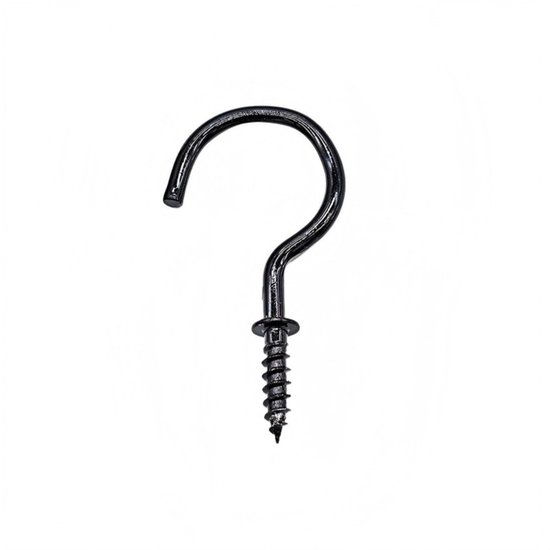 Becherhaken – 16 Stück – M – Gewindelänge 11 Mm – Gewindedurchmesser 3 Mm – Fragezeichenförmige Haken – Metallhaken Für Lampen – Zum Aufhängen Von Pflanzen – Becher