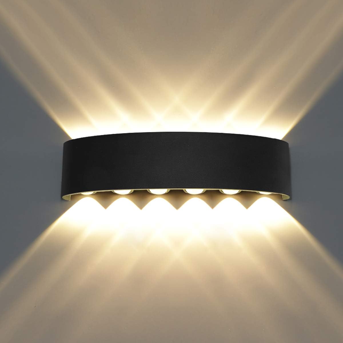 Led-wandleuchte Für Den Innenbereich – Wandleuchten – 22 X 8 X 5 Cm – Wandleuchte Mit Ober- Und Unterseite – Wandleuchte Aus Aluminiumguss – 8 W – 3000 K – Warmweißes Licht – 22 X 8 X 5 Cm