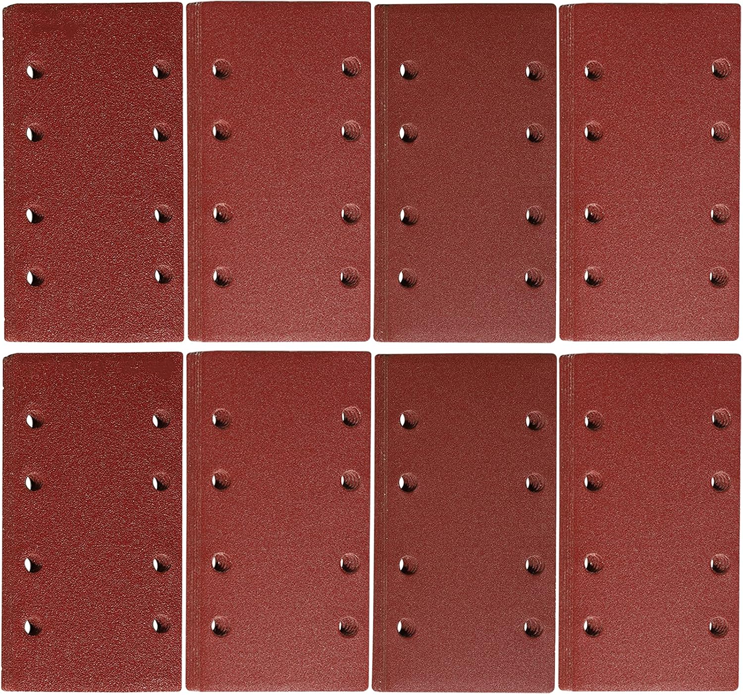 48-teiliges Schleifblattset, 93 X 185 Mm, Körnungen 40/60/80/120/180/240/320/400, 8 Löcher, Diverses Zubehör Und Materialien Für Exzenterschleifer