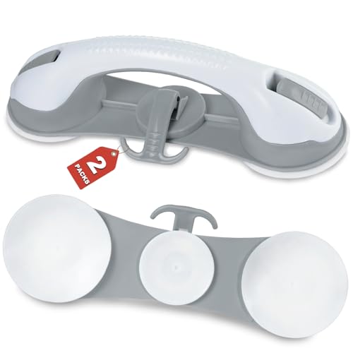 Set Bestehend Aus 2 Haltegriffen, 3 Badewannenstützen Mit Saugnäpfen, Stabilem Griff Und Abnehmbarem Sicherheitsgriff Für Badewanne, Senioren Und Badewanne