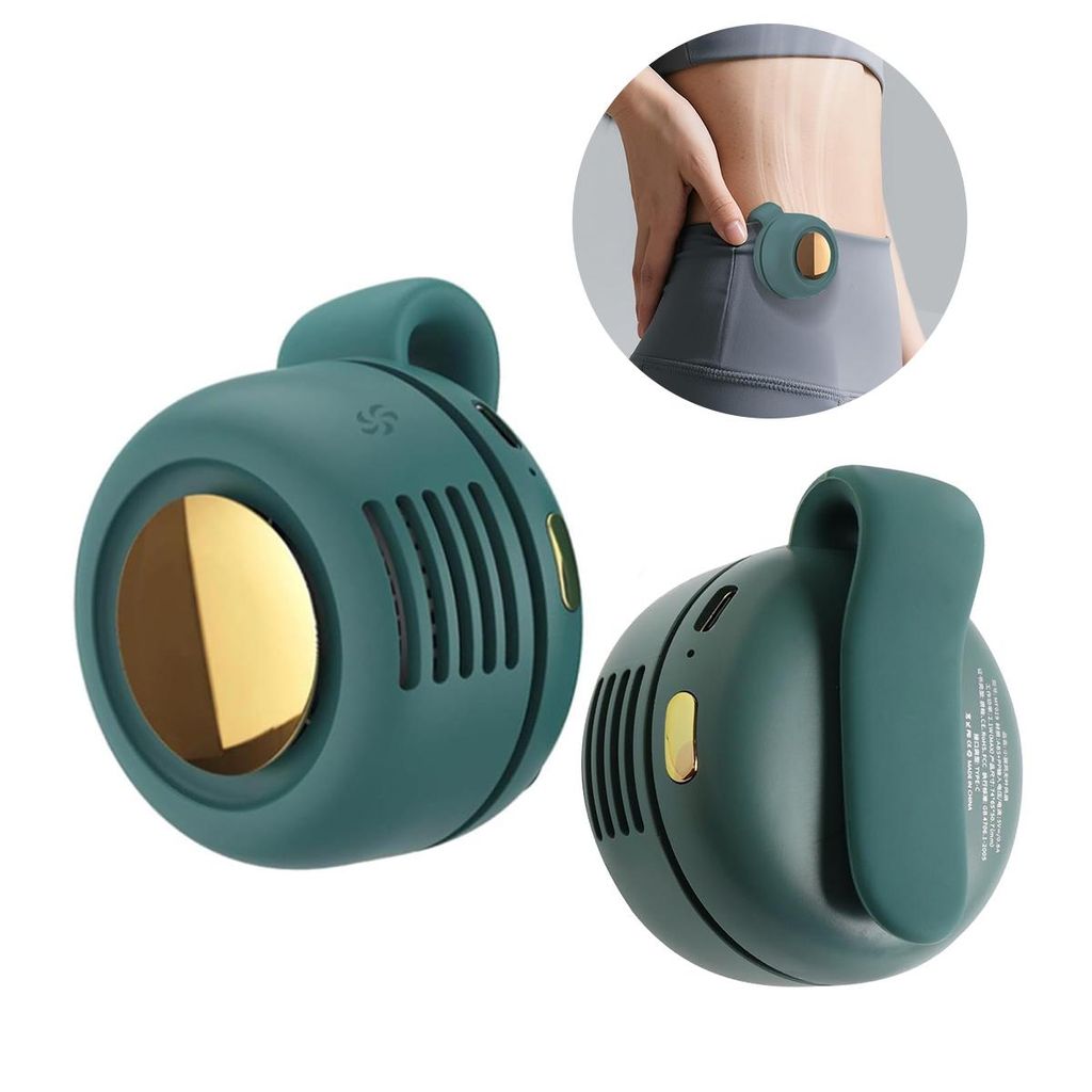 Grüner Handventilator, Tragbar, Leise, Klingenloser Mini-clipventilator, 360°-drehung, Geeignet Für Den Einsatz Im Freien Und Auf Reisen.