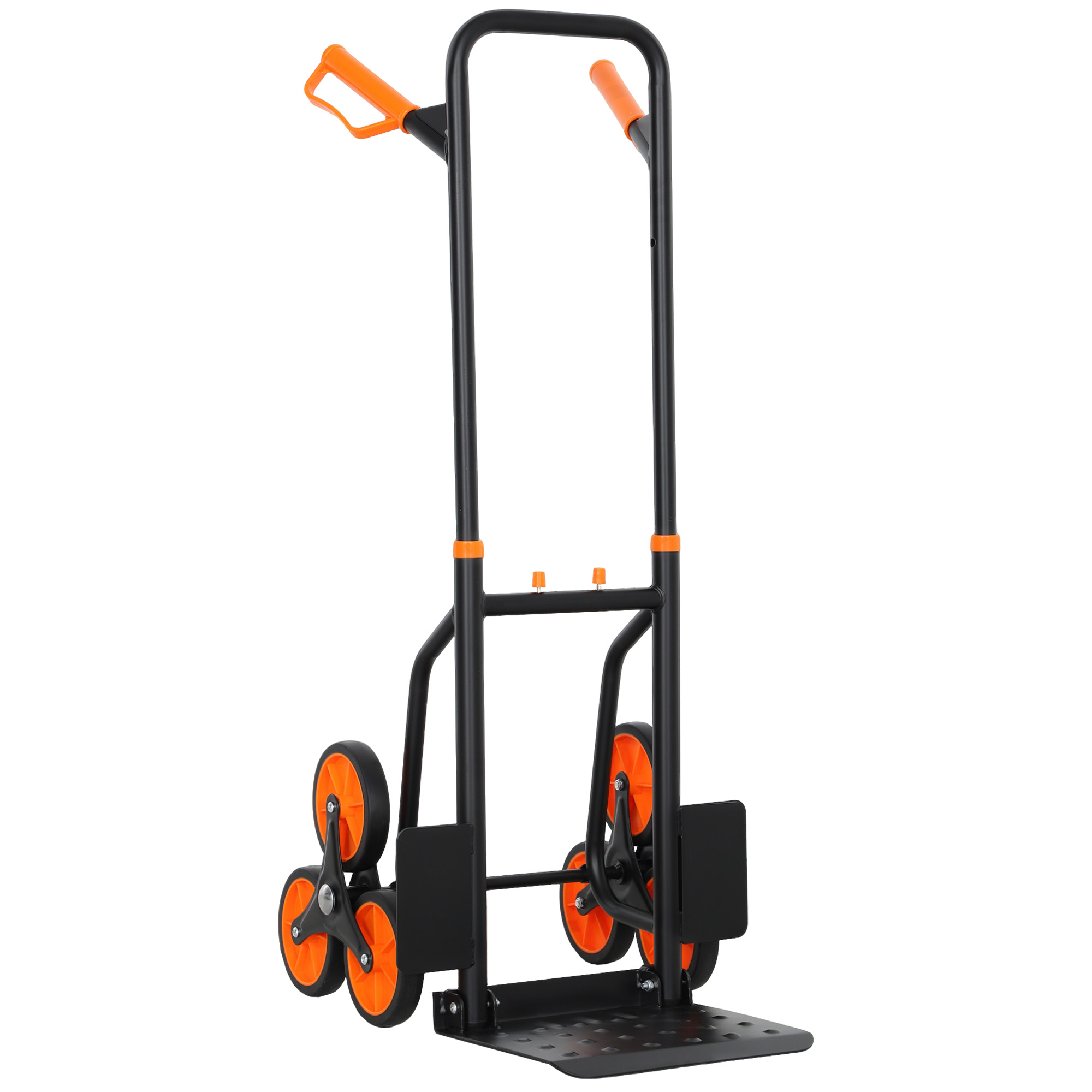 Carrello Portapacchi Im Maßstab 6 Ruote, Pieghevole, Portata 120 Kg, In Acciaio, Bei Trasloco, Giardinaggio, Arancione