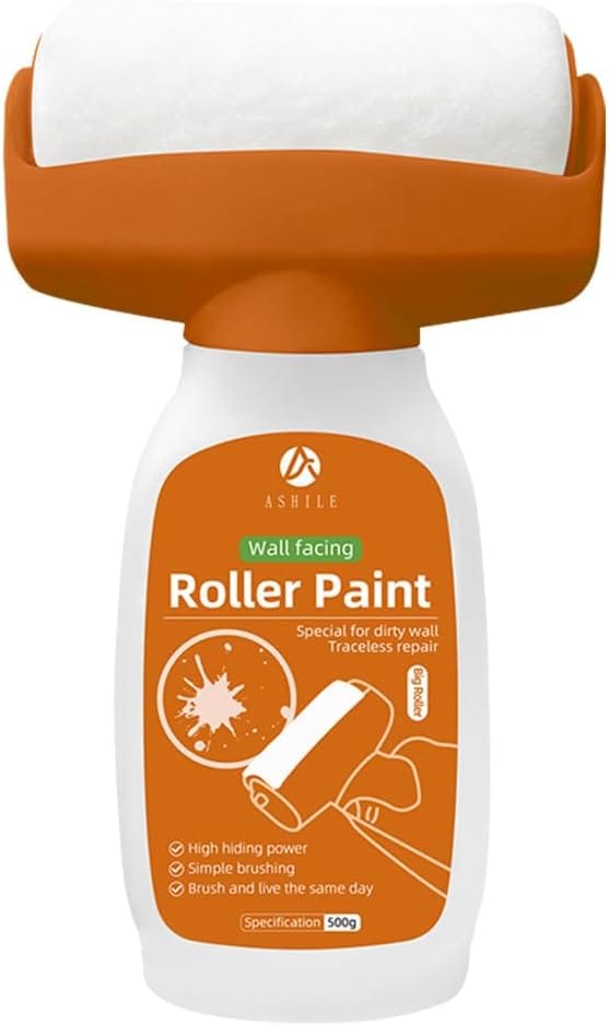 Wandreparatur-Walze, 500 g Walze mit Wandreparaturpaste, kleine Wandreparatur-Walze, 2-in-1 Wandreparatur-Walze, weiß