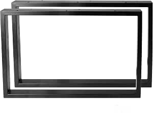Köhko Montixx® 50 cm X 40 cm Quadratischer Tischrahmen Für Couchtisch Und Bank 46202-50 Aus Pulverbeschichtetem Eisen, Schwarz, 2 Stück (1 Paar)