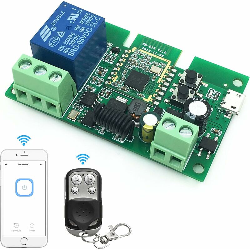 Zigbee-relaisschalter, 1 Kanal, 5–12 V – Kompatibel Mit Tuya, Ewelink, Philips Hue, Alexa, Google Home – Protokoll Zigbee 3.0
