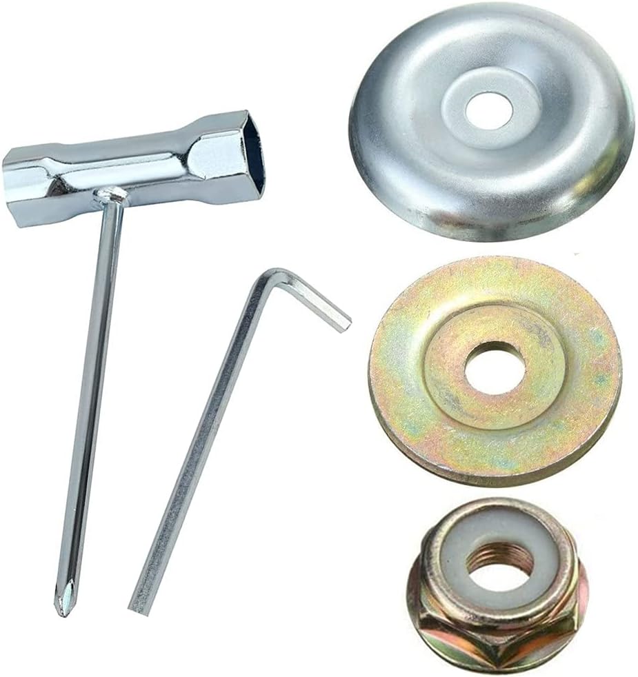 5-teiliges Universelles Kopfmuttern-set Für Benzin-freischneider, Stihl, Echo, Ryobi Kopf, Metallgetriebe-messermutter-befestigungsset Für Rasenmäher