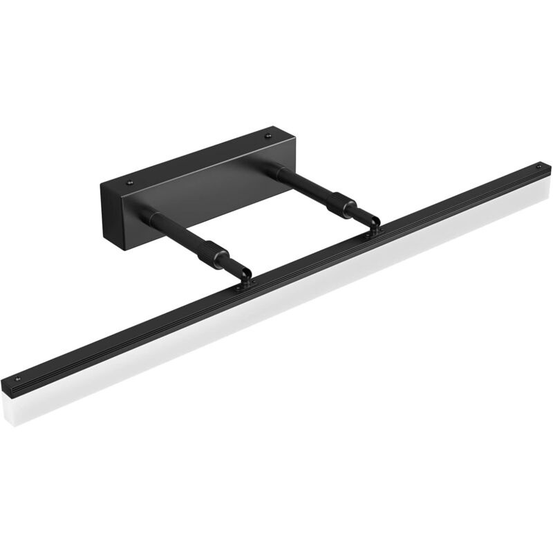 60 Cm Led-spiegelleuchte, 910 Lm, 14 W, 3000 K, Badezimmer-wandleuchte, Ip44, Moderne Led-badezimmer-wandleuchte Mit Verstellbarem Leuchtenkopf (schwarz, 60 Cm) [energieeffizienzklasse]
