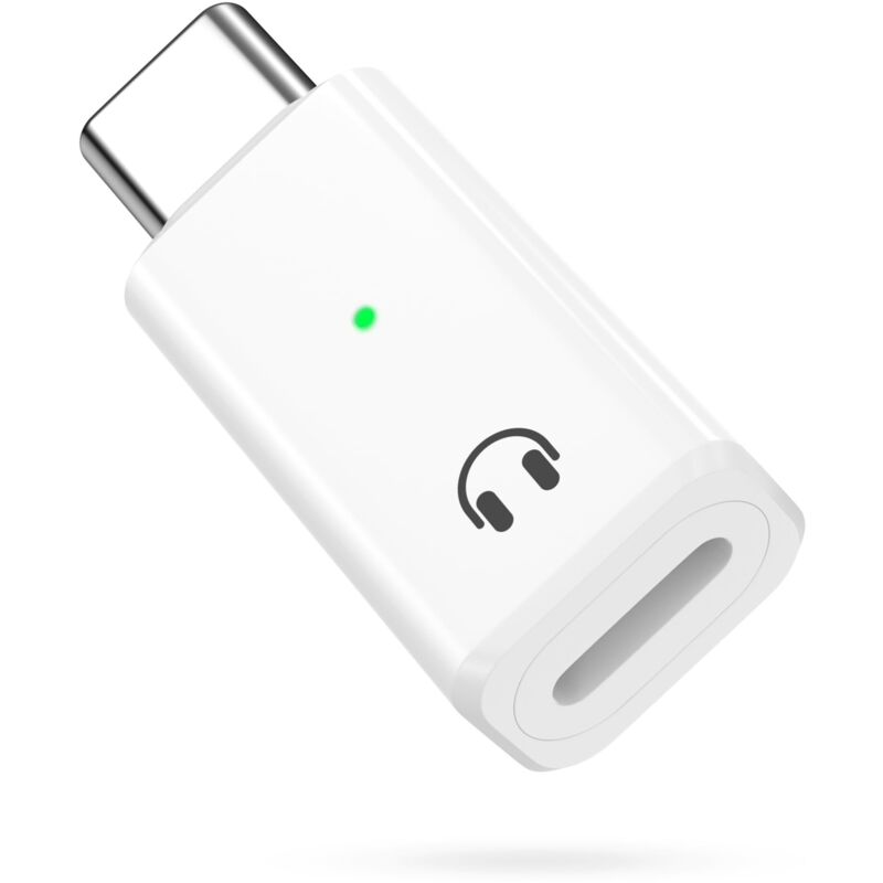 Lightning-auf-usb-c-audioadapter, Usb-c-auf-lightning-adapter Für Kopfhörer Und Ohrhörer, Kompatibel Mit Iphone Air 17, 16, 15 Pro Max Plus Und Ipad Air/pro. Unterstützt Kein Laden. Weiß.