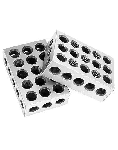 2 Stück Metrische Parallelblöcke (1-2-3-blöcke), 23 Löcher, 25 X 50 X 75 Mm, Genauigkeit 0,005 Mm, Präzisionsdrehwerkzeug